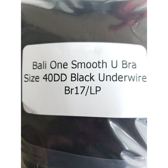 Bali One Smooth U Bra Size 40DD Black Underwire - Picture 6 of 6